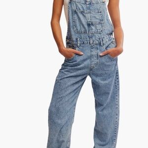 We The Free Ziggy Blue Denim Overalls